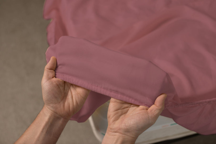 Husa Brius Bumbac Cottone cu elastic, 90x200, Bumbac 100%, Material moale si prietenos cu pielea, Mov [3]