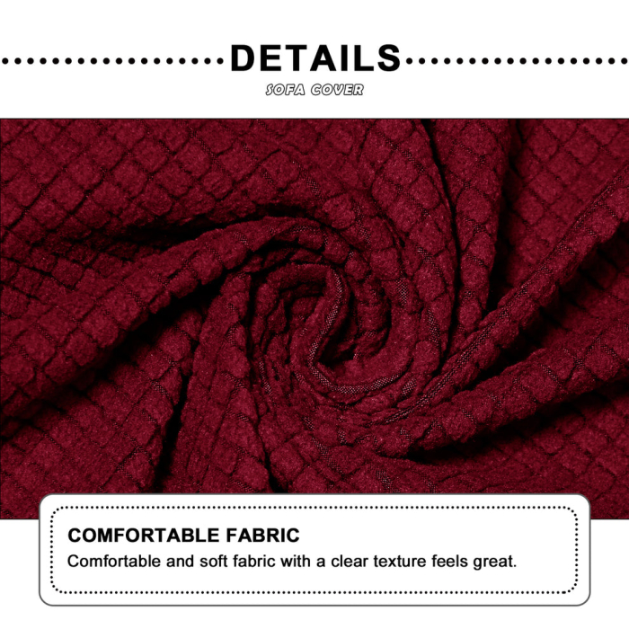 Husa Brius Fotoliu, Amestec de poliester 96% cu spandex 4%, Poliester cu Spandex, Elastic pentru mulare perfecta, Bordo [3]