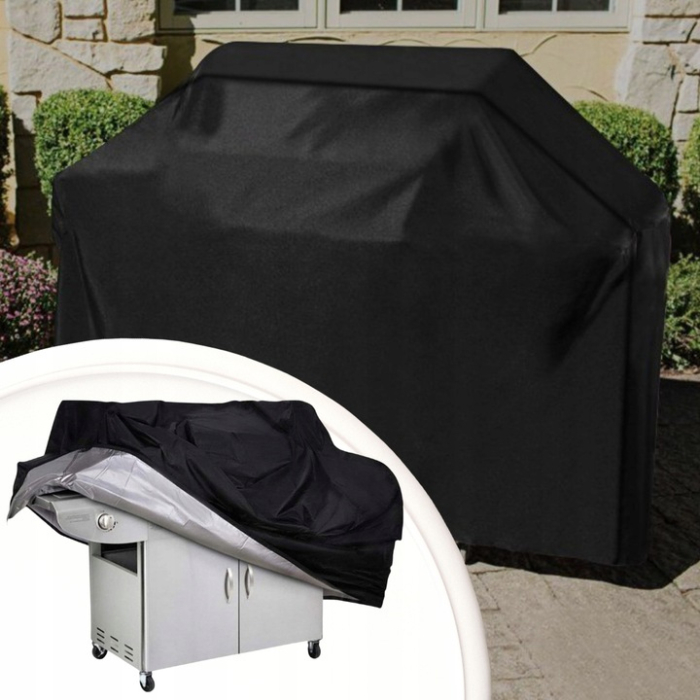 Husa de protectie pentru gratar, tesatura oxford impermeabila, protectie UV, 145x61x117 cm, negru [3]