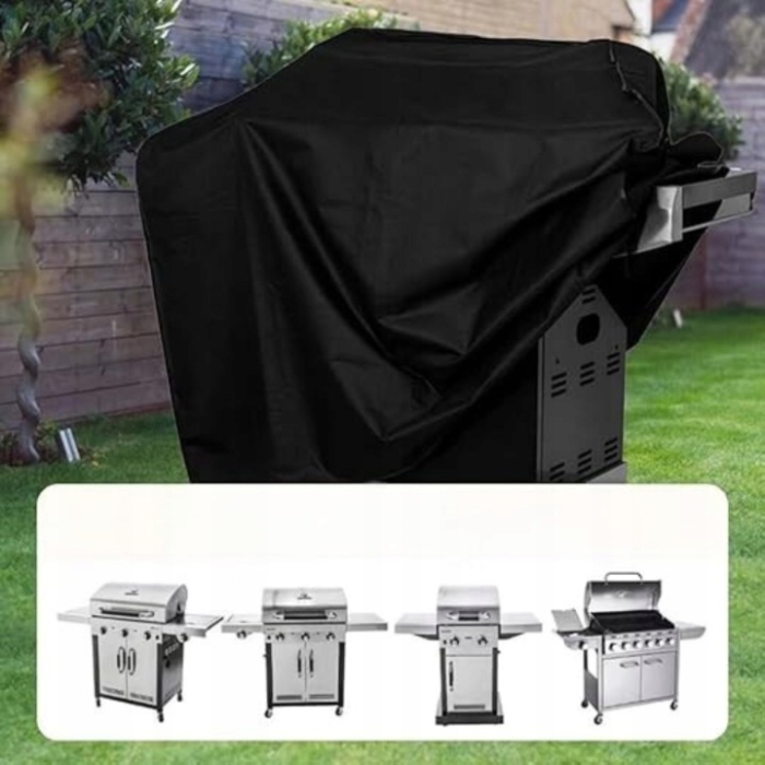 Husa de protectie pentru gratar, tesatura oxford impermeabila, protectie UV, 145x61x117 cm, negru [5]