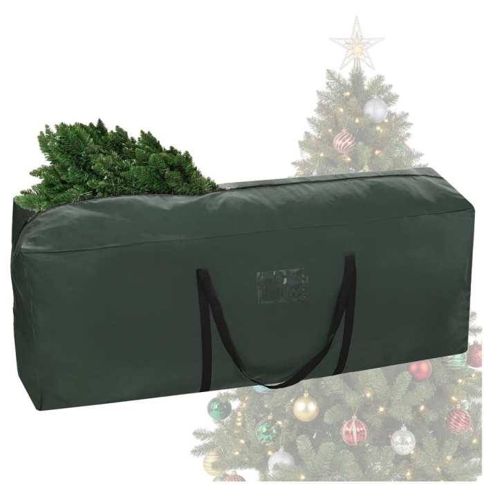 Husa depozitare brad artificial 125x50x40 cm, poliester, verde [4]