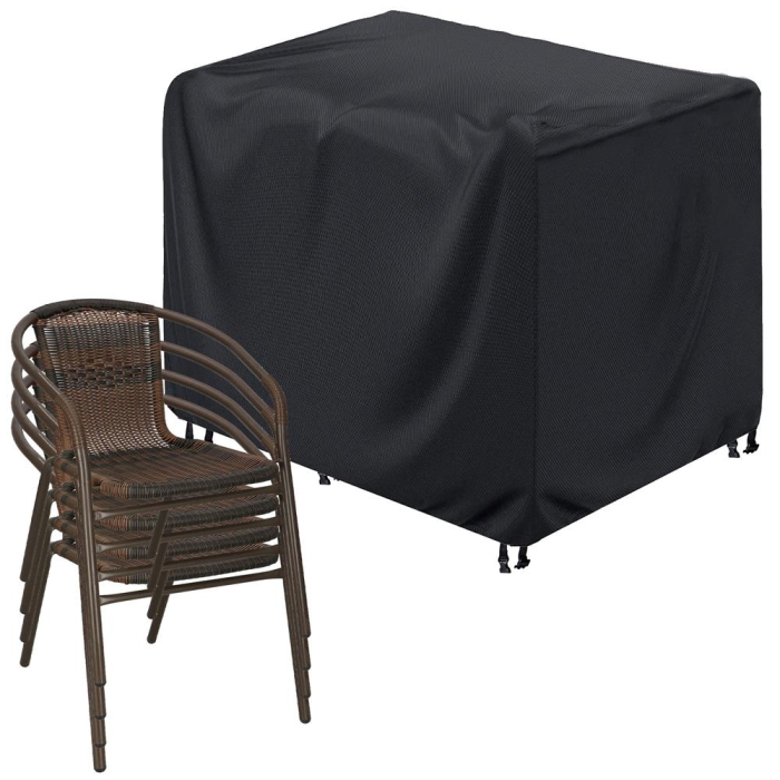 Husa mobilier gradina, impermeabila, cu protectie UV, 70x70x125cm, negru [2]