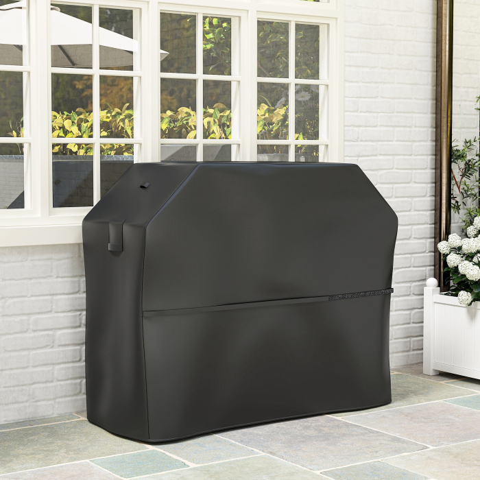  Husa pentru Gratar Impermeabila din Material Oxford 600D UPF30+ si Rezistenta la Vant, 147x61x122 cm, Negru [7]