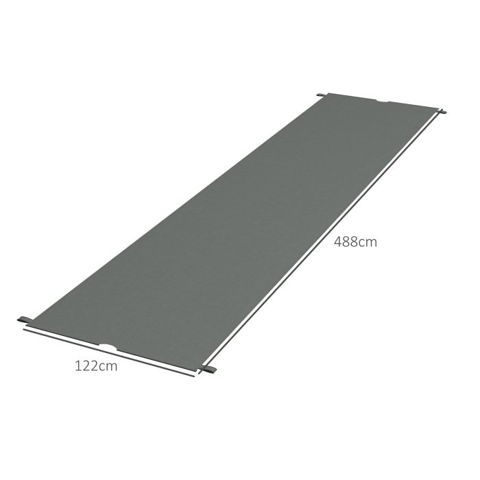  Husa pentru Pergola 3x3 m din Poliester cu Buzunare si Curele, 488x122 cm, Gri Carbune [3]