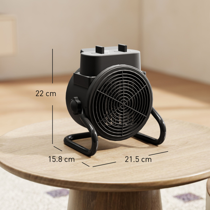  incalzitor electric reglabil cu 3 moduri, 21.5x15.8x22 cm, Negru [3]