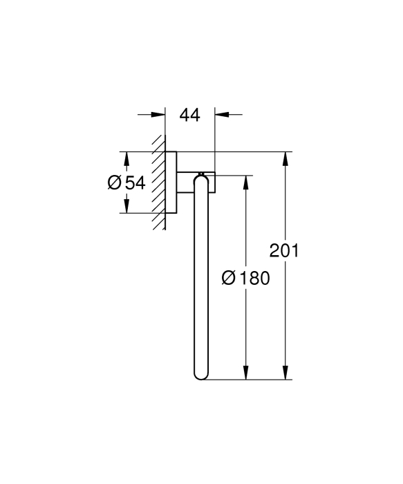 Inel prosop Grohe 40365DA1, Essentials, 180 mm, fixare ascunsa, lucios, cupru [2]