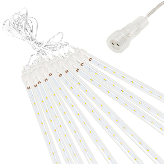 Instalatie de Craciun, 10 tuburi, 50cm, 480 LED, ploaie de meteoriti, albastru [9]