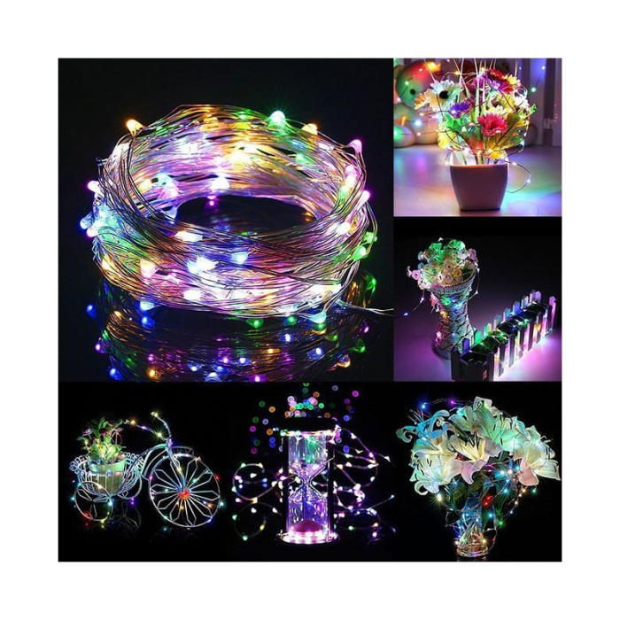 Instalatie lumina decorativa cu 300 LED-uri, 30m, pentru interior/exterior, iluminare multicolor [7]