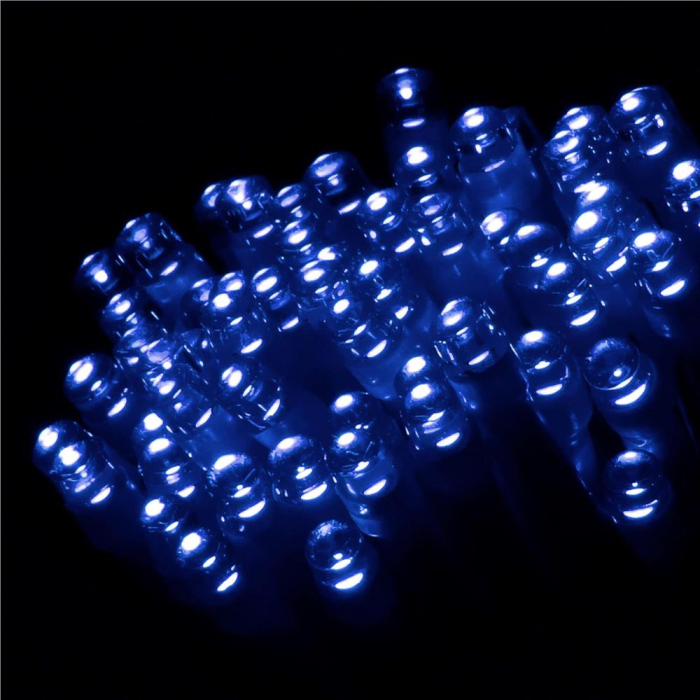 Instalatie lumini de exterior pentru gradina, 10 metri, 100 LED-uri, cu baterii, albastru [5]