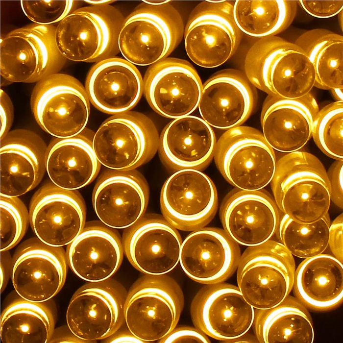 Instalatie lumini de exterior pentru gradina, 5 metri, 50 LED-uri, cu baterii, galben [3]