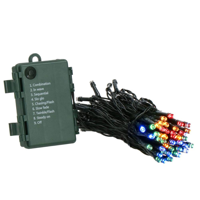 Instalatie lumini de exterior pentru gradina, 5 metri, 50 LED-uri, cu baterii, multicolor [7]