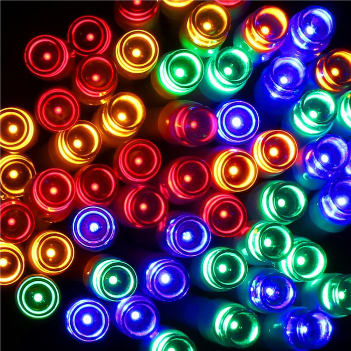 Instalatie lumini de exterior pentru gradina, 5 metri, 50 LED-uri, cu baterii, multicolor [14]