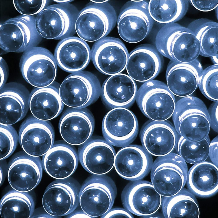 Instalatie lumini de exterior pentru gradina, 9 metri, 120 LED-uri, cu baterii, alb [5]
