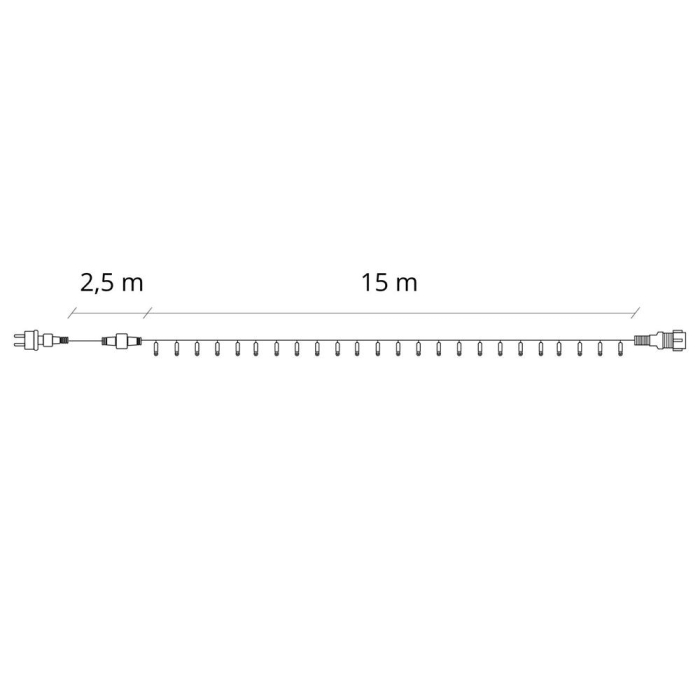 Instalatie lumini pentru bradul de Craciun, 17,5 metri, 300 LED-uri, 8 functii, multicolor [3]