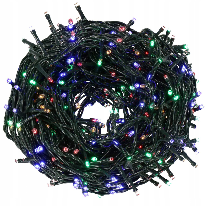 Instalatie lumini pentru bradul de Craciun, 19,5 metri, 300 LED-uri, multicolor [10]