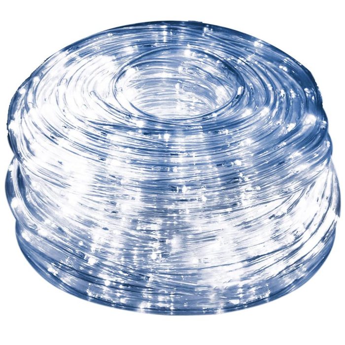 Instalatie tub furtun luminos pentru Craciun, 240 LED-uri, 10 m, pentru exterior, alb rece [11]