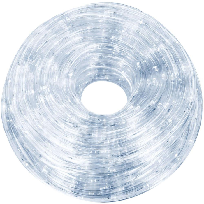 Instalatie tub furtun luminos pentru Craciun, 240 LED-uri, 10 m, pentru exterior, alb rece [8]