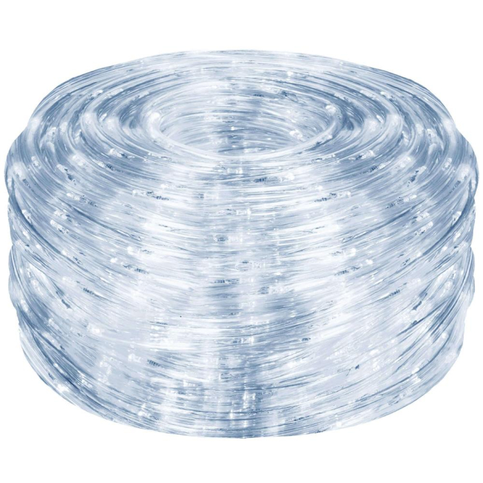 Instalatie tub furtun luminos pentru Craciun, 240 LED-uri, 10 m, pentru exterior, alb rece [9]