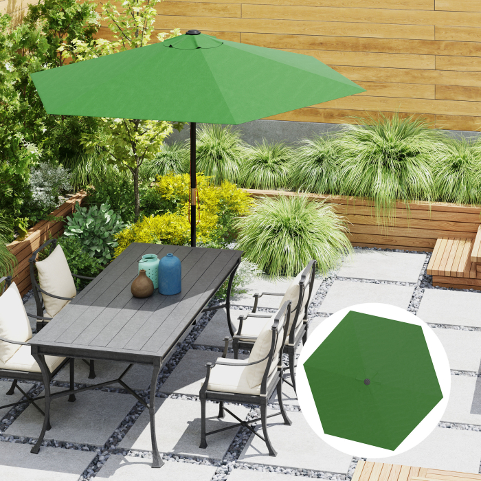  invelis de Schimb pentru Umbrela cu Orificii de Aerisire, Ø300 cm, Verde [2]