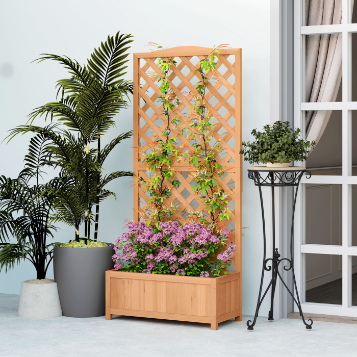  Jardiniera cu Grilaj pentru Plante - Maro [8]
