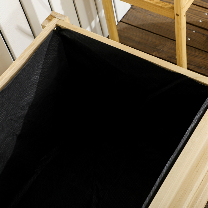  Jardiniera de gradina cu orificiu de drenaj si roti, din lemn de brad, 89x48x47 cm [9]