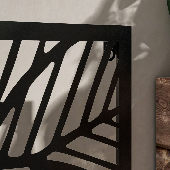  Jardiniera Metalica inaltata pentru Exterior cu Suport de Intimitate, Panou Decorativ si Vas pentru Plante, Montabila pe Perete sau Independenta, Negru [8]