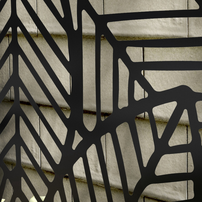  Jardiniera Metalica inaltata pentru Exterior cu Suport de Intimitate, Panou Decorativ si Vas pentru Plante, Montabila pe Perete sau Independenta, Negru [9]