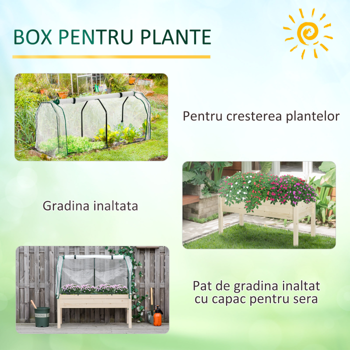  jardiniera tip sera, pentru plante, 121x55x117cm, lemn [6]