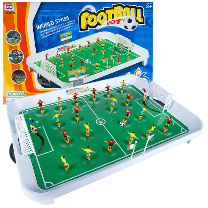 Joc fotbal masa jucatori pe arc 22 figurine tabla scor, 50x37x13 cm, set complet, multicolor [3]
