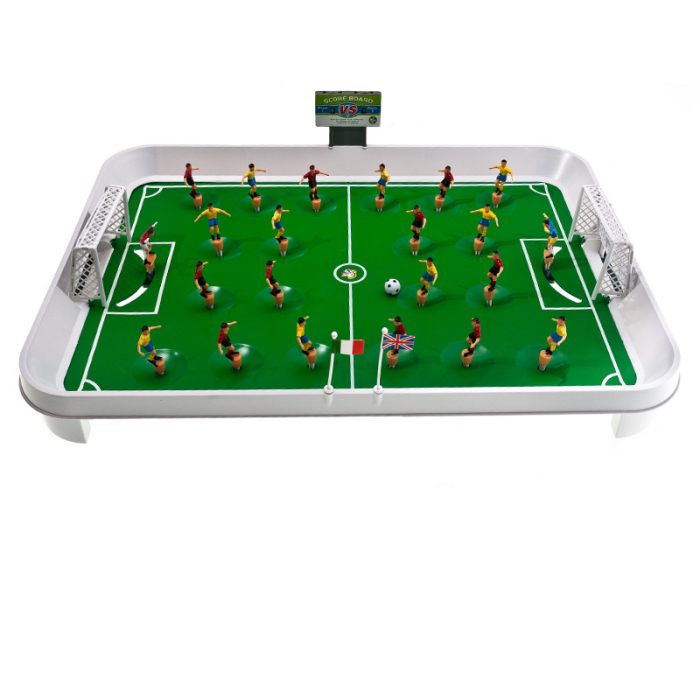 Joc fotbal masa jucatori pe arc 22 figurine tabla scor, 50x37x13 cm, set complet, multicolor [4]