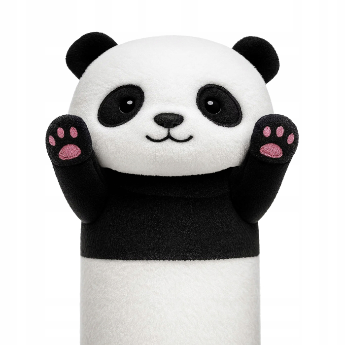 Jucarie de plus Panda urias 70 cm, multifunctionala 2 in 1, perna moale pentru imbratisat si relaxare, umplutura pufoasa din poliester, ideala pentru [8]