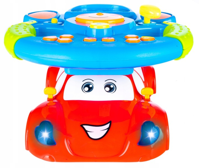 Jucarie interactiva volan muzical copii sunete si lumini, design realist, educativa, multicolor [11]
