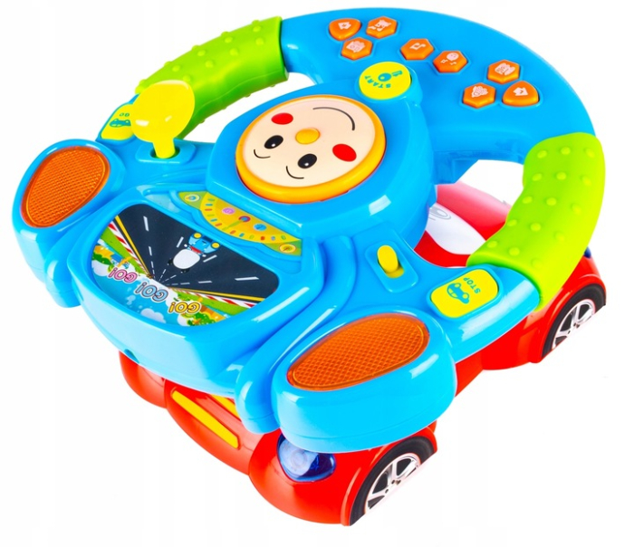 Jucarie interactiva volan muzical copii sunete si lumini, design realist, educativa, multicolor [13]