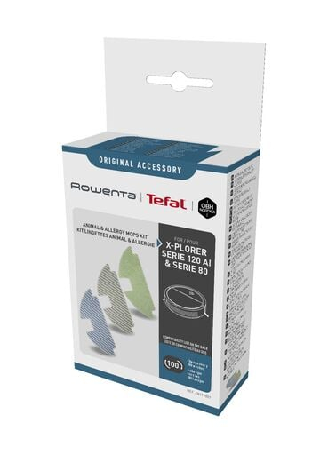 Kit 3 mopuri din microfibra Rowenta ZR177007, compatibile cu aspiratoarele robot Rowenta X-Plorer Serie 80 si 120, seriile RR77xx si RR78xx [2]