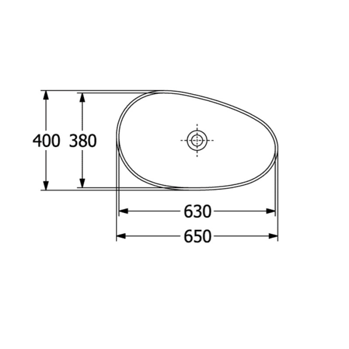 Lavoar asimetric pe blat, Villeroy & Boch, Antao 65, oval, alb [6]