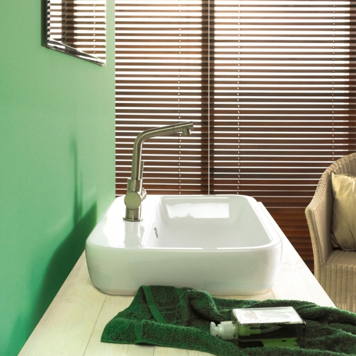 Lavoar Cersanit, Caspia, dreptunghiular pe blat, 60 cm, alb [3]