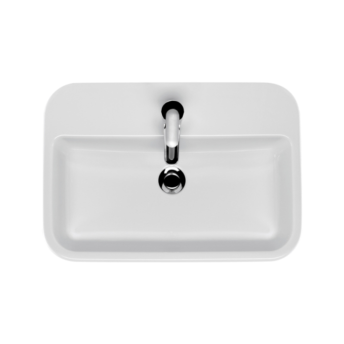 Lavoar Cersanit, Caspia, dreptunghiular pe blat, 60 cm, alb [5]