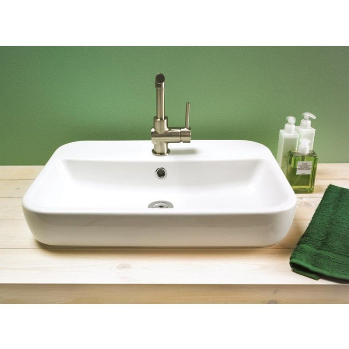 Lavoar Cersanit, Caspia, dreptunghiular pe blat, 60 cm, alb [7]