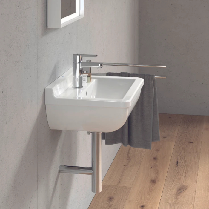 Lavoar Duravit 0300500000, Starck 3, montaj pe perete, preaplin, zona montaj interior, elemente fixare ascunse, alb [3]