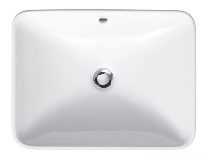 Lavoar Duravit 0334520000, Bacino, montaj pe blat, nr orificii baterie fara, preaplin, zona montaj interior, alb [2]