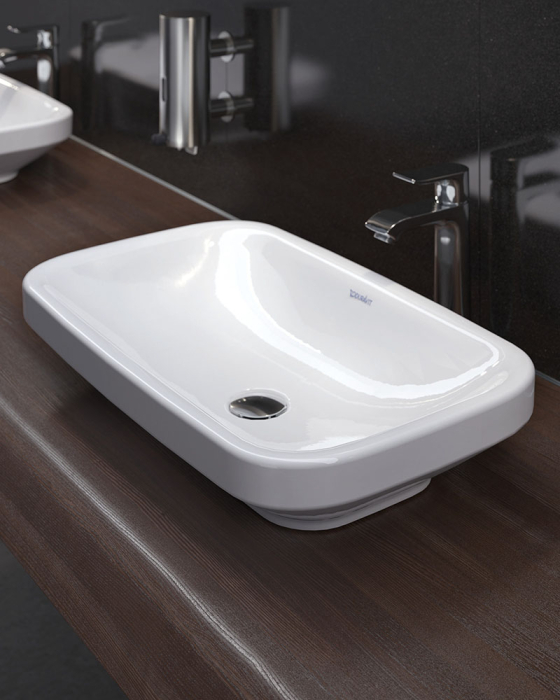 Lavoar Duravit 0349600000, DuraStyle, montaj pe blat, nr orificii baterie fara, zona montaj interior, alb [6]
