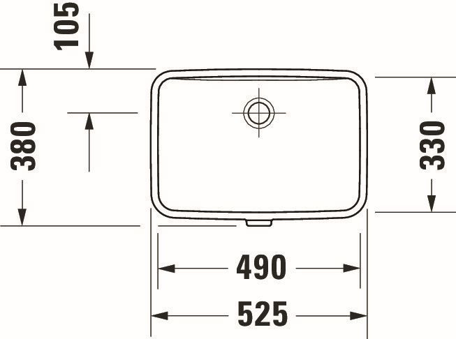 Lavoar Duravit 03954900282, NO 1, montaj sub blat, nr orificii baterie fara, zona montaj interior, alb [3]
