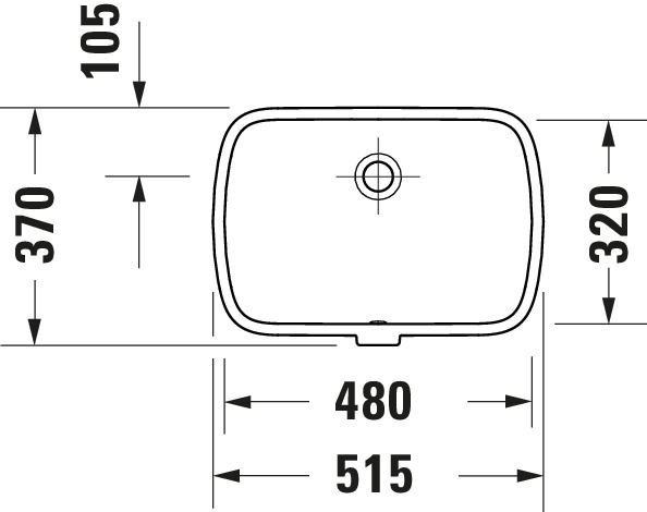 Lavoar Duravit 0398480028, Qatego, montaj sub blat, nr orificii baterie fara, zona montaj interior, alb [7]