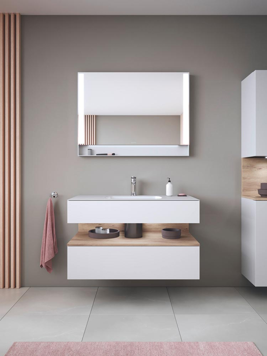 Lavoar Duravit 0398480028, Qatego, montaj sub blat, nr orificii baterie fara, zona montaj interior, alb [5]