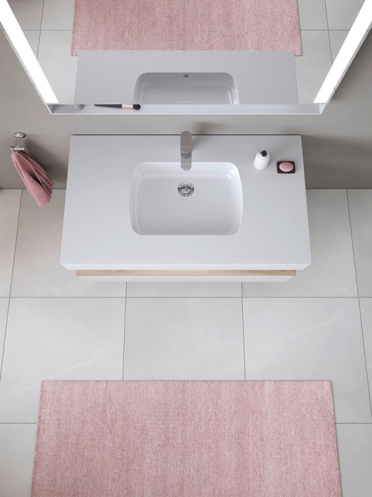 Lavoar Duravit 0398480028, Qatego, montaj sub blat, nr orificii baterie fara, zona montaj interior, alb [2]