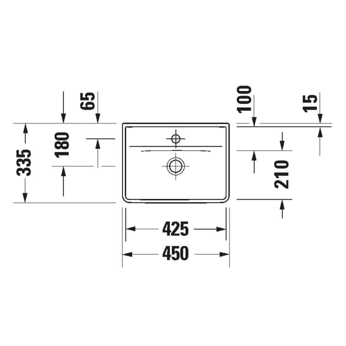 Lavoar Duravit 0738451341, D-Neo, montaj pe perete, zona montaj interior, elemente fixare ascunse, antracit [2]