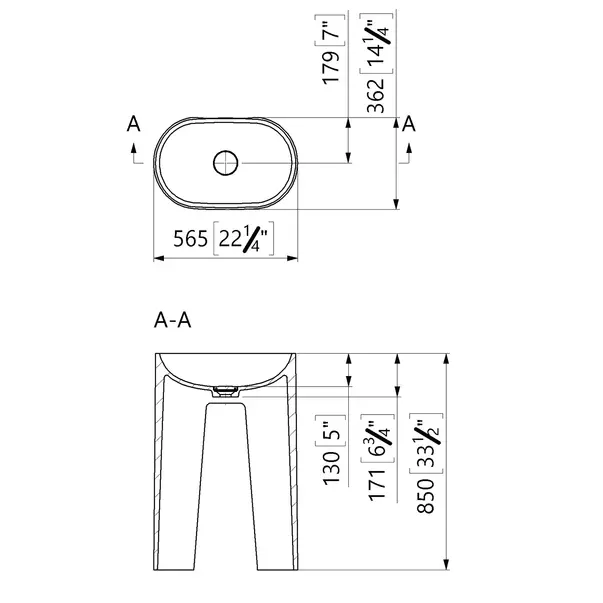 Lavoar freestanding Marmite Chira alb mat [2]