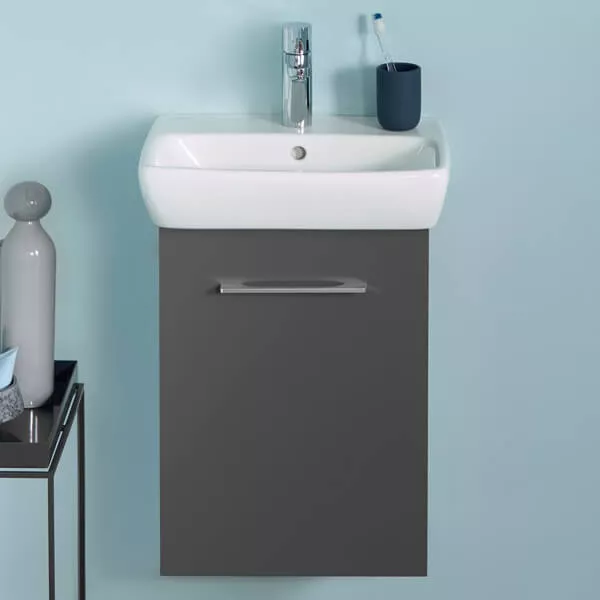 Lavoar Geberit Selnova Square, pe perete, 45 x 35 cm, alb, 500.322.01.7 [7]