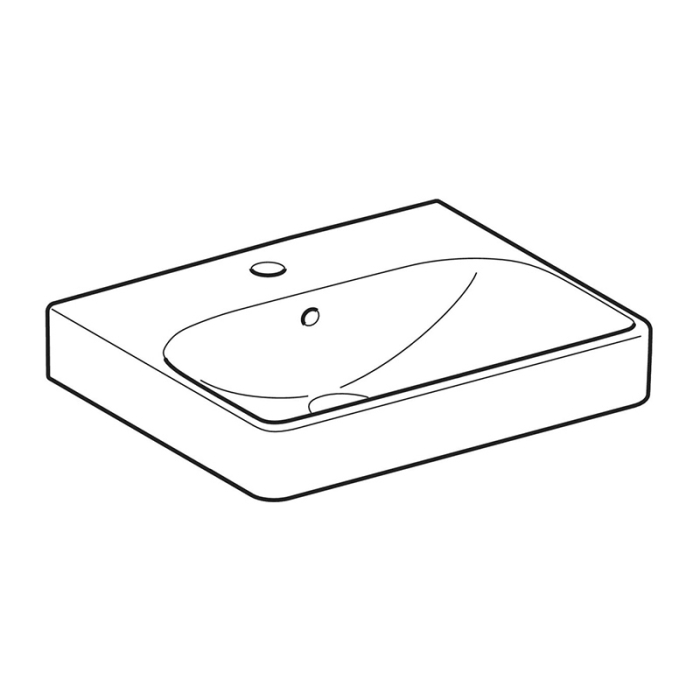 Lavoar, Geberit, Smyle Square, 50 cm, alb [2]