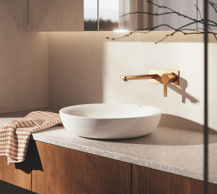 Lavoar Grohe 103560SH00, Essence, pe blat, 450 mm, fara preaplin, AquaCEramic, HyperClean, alb [19]